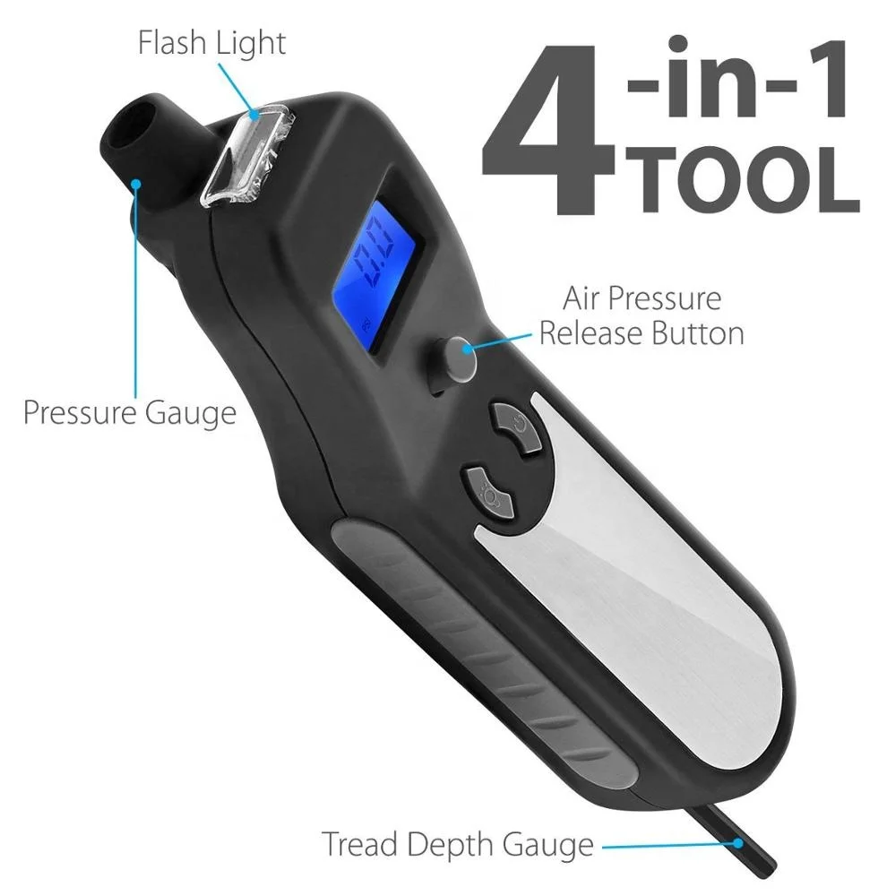 Newest PSI 150 4 in 1 digital tire pressure gauge and tread depth gauge