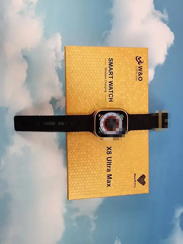 Factory X8 Ultra Max Smartwatch 1.99 inch Gold Stainless Strap Wearfit Pro app Watch Series 8 X8 Ultra Max smart watch 49MM