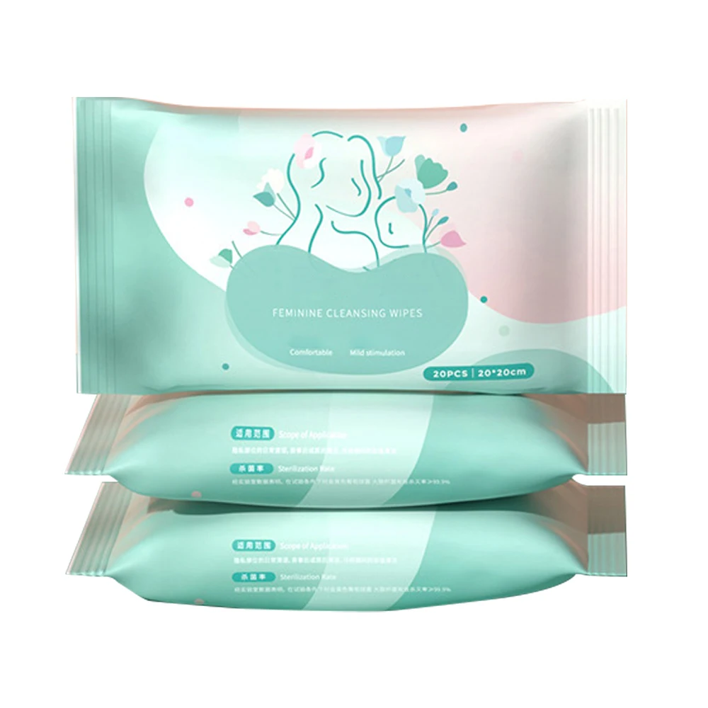 Private custom female private parts clean yin hygiene adult wet wipes everyday unscented adult body wipes