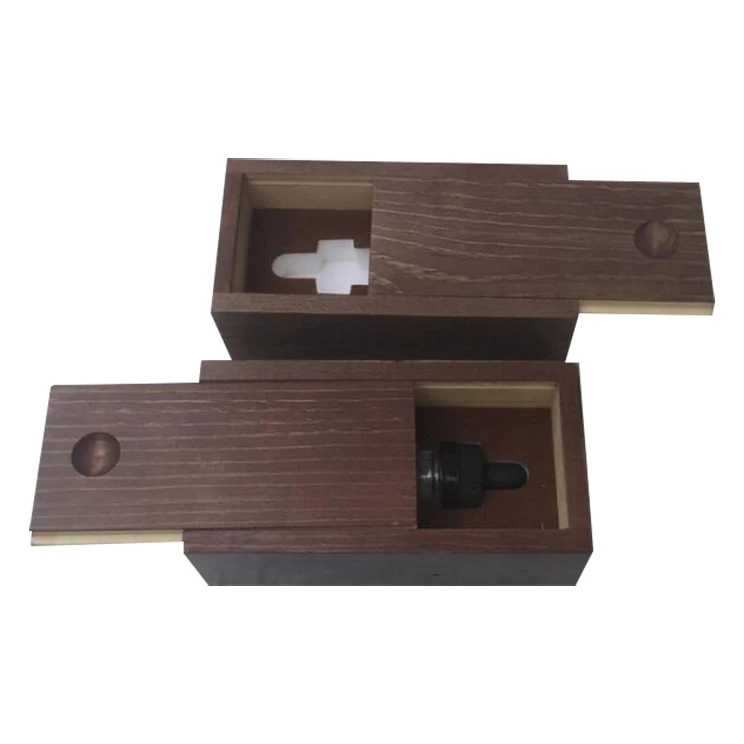 
Factory customized creative wooden storage box boutique pull-lid small wooden box wooden essential oil box 