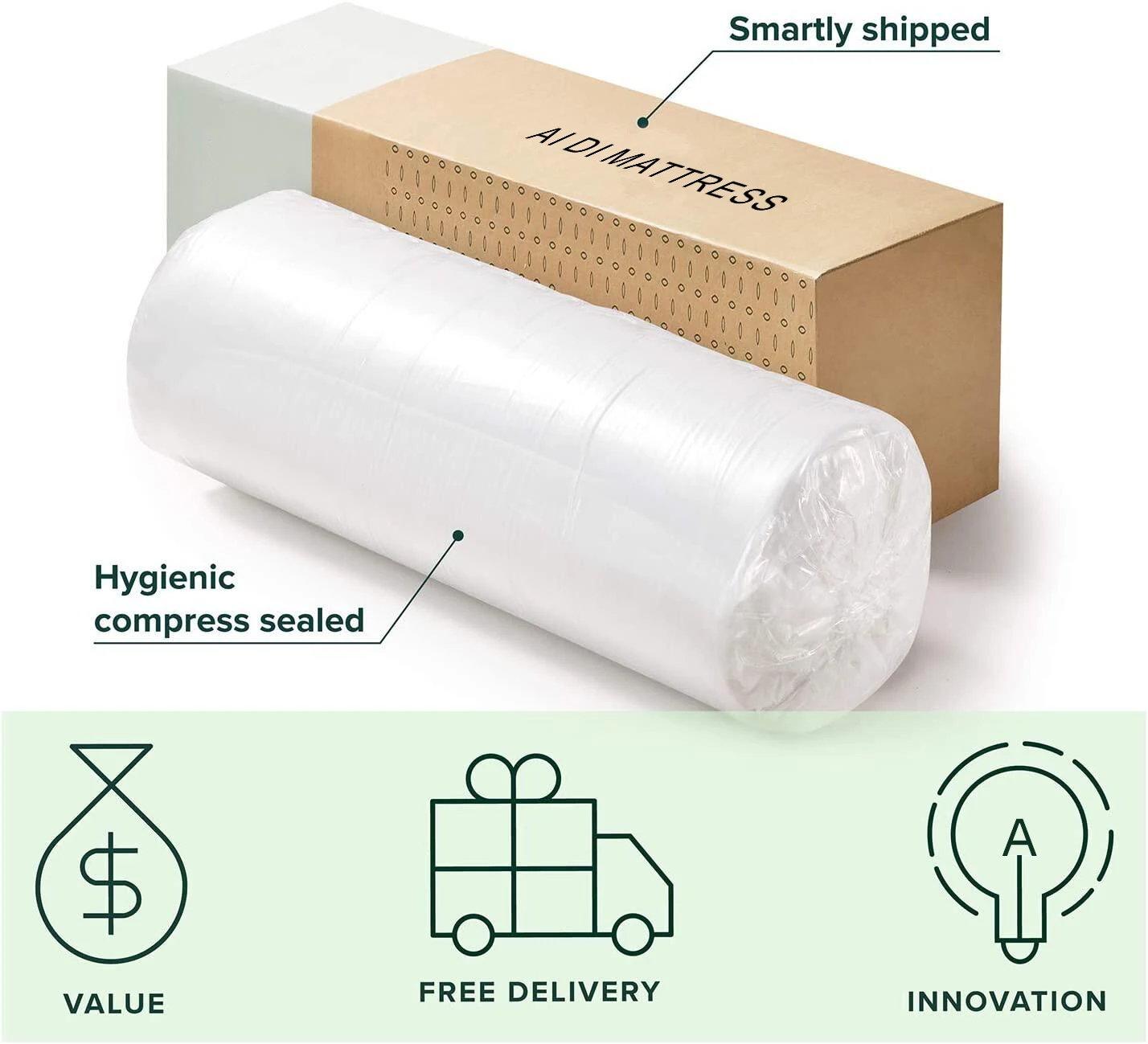 AI DI High Quality Memory Foam China Best Luxury Bedroom Furniture 5 Zoned Wholesale Pocket Sprung Soft Tatami