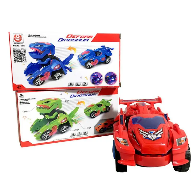 Universal B O Dinosaur transform toy car light music
