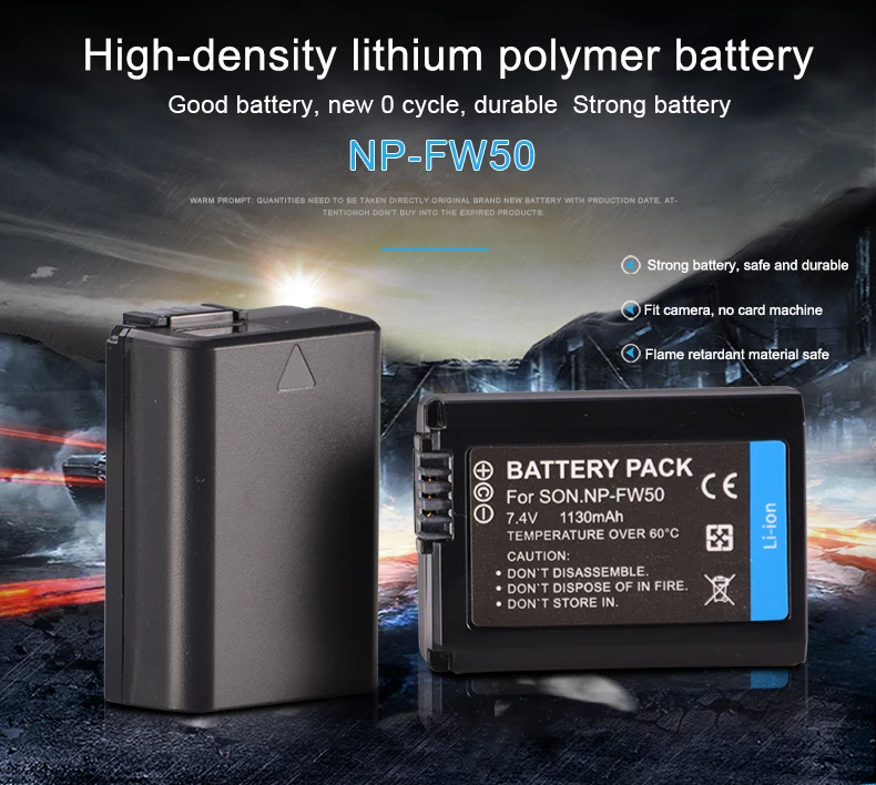 Rechargeable battery NP-FW50 for Sony camera np fw50 for Sony