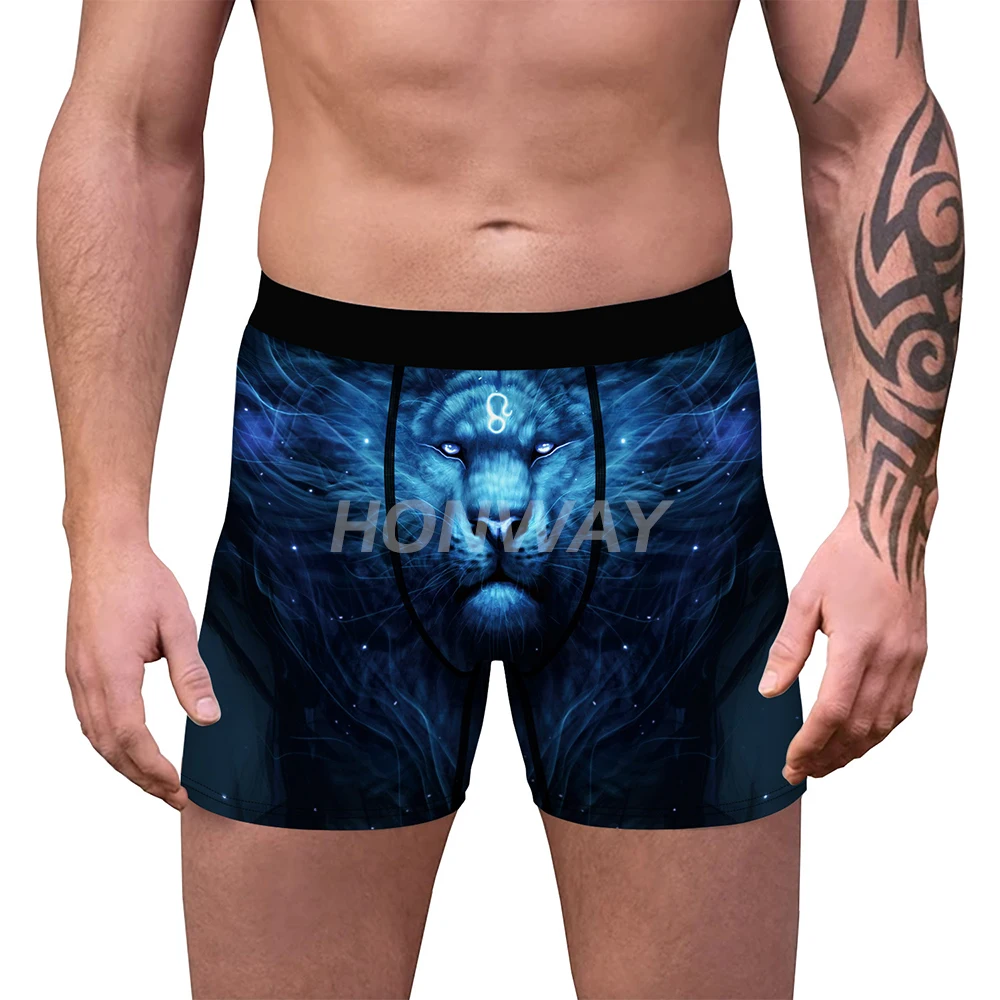 Comfortable Sports Animal Anime Printed Mens Underwear Manufacturerpants Tight Fitting Male Boxer Mens Underwear For Men