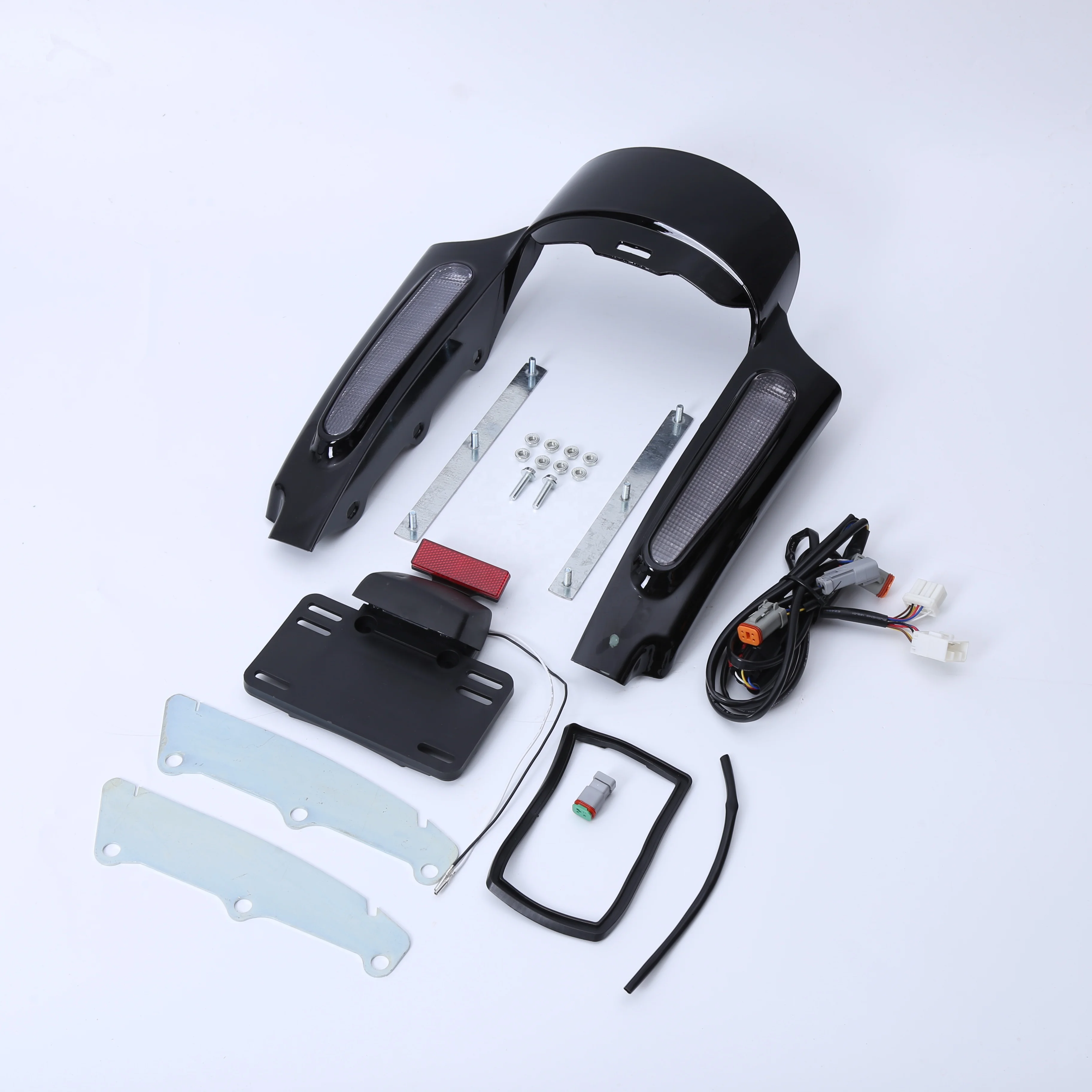 Tail brake turn light of motorcycle lighting system with Mudguard rear fender extension for harley touring road king 09-13