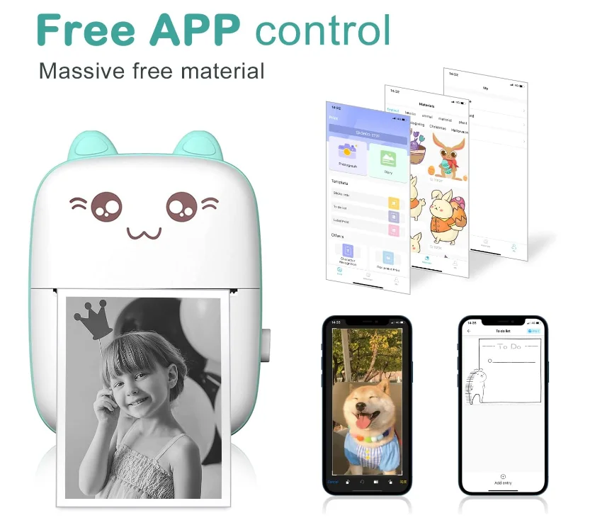 Snbo Tik tok Hot Portable Thermal Printer Mini Print Paper Photo Pocket BT Thermal Printer 58mm Memo Portable Label Printer