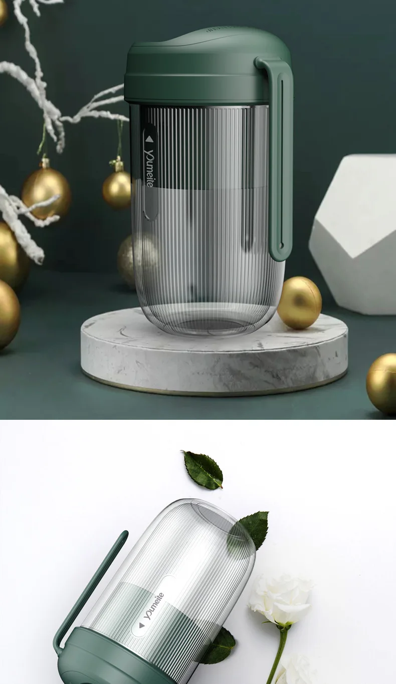 USB Rechargeable Mini Handheld Smoothie Blender Cup Portable Fruit Milkshake Juicer Cup with Mixing Function