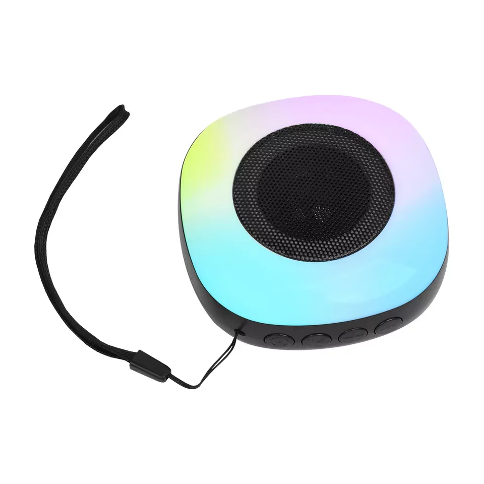 Новые поступления недорогие цветные портативные колонки RGB с подвесным ремешком беспроводная BT-колонка