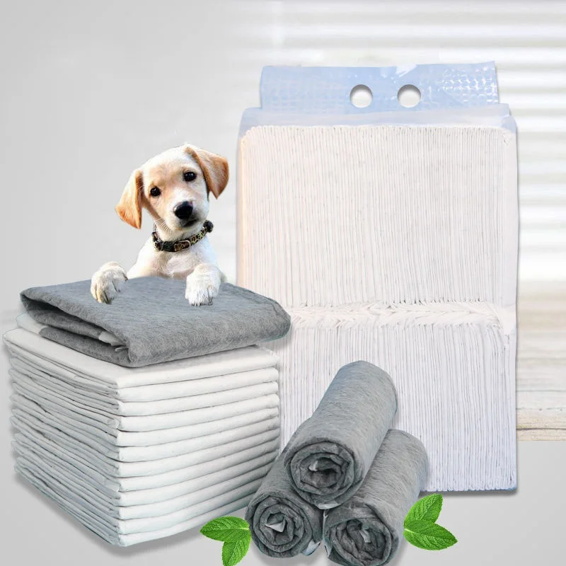 High water absorbent carbon pet pad planet safe carbon charcoal pet pads 28 x 44 black bamboo pet pad