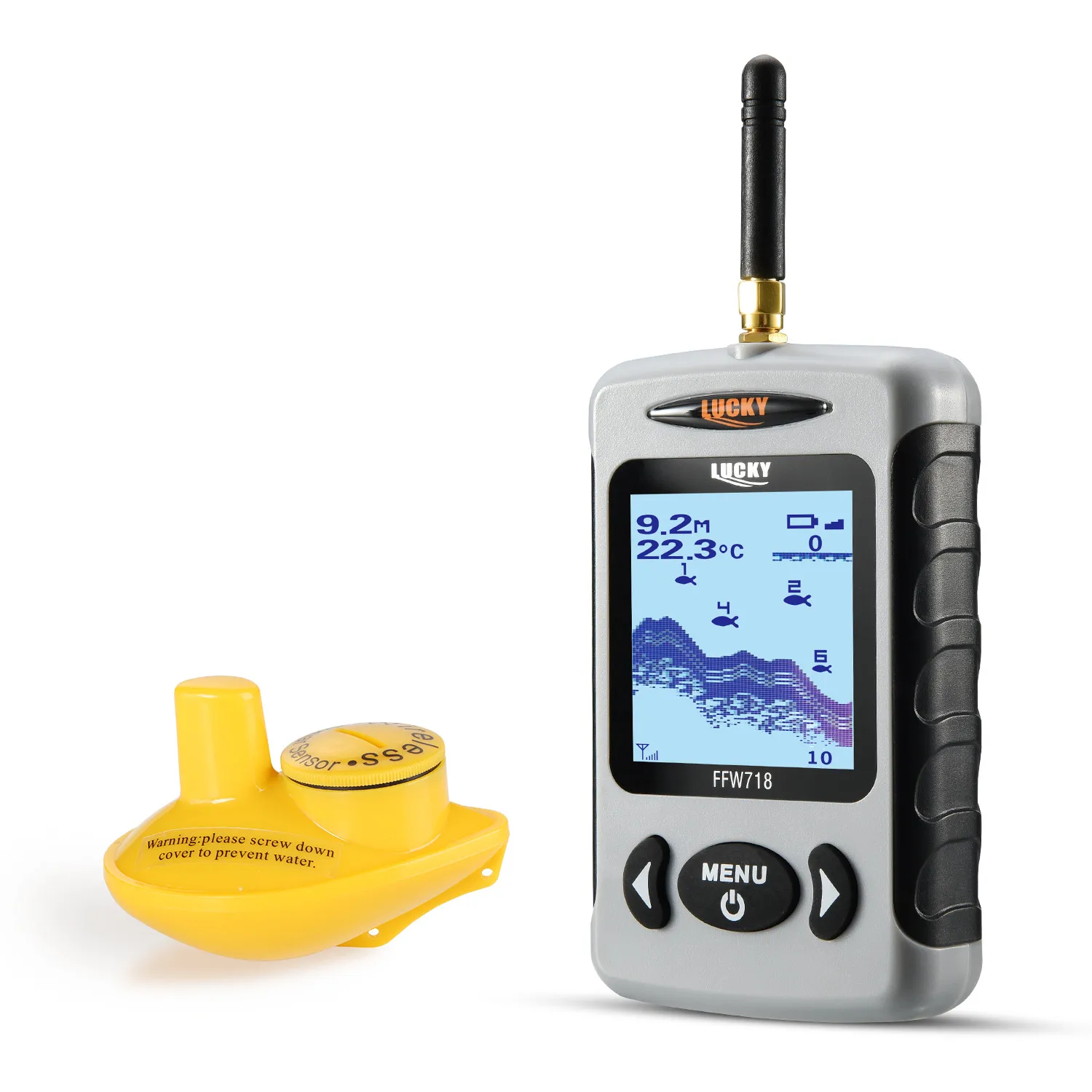 Portable Wireless Lucky Fish Finder Sonar Battery-Powered Fishing Depth Sonar