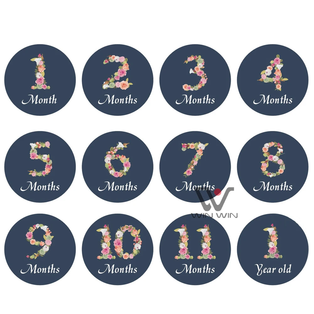 Baby Milestone Plaques Milestone Cards Custom Logo Baby Wooden Monthly Milestone Christmas Card Giveaway Gift