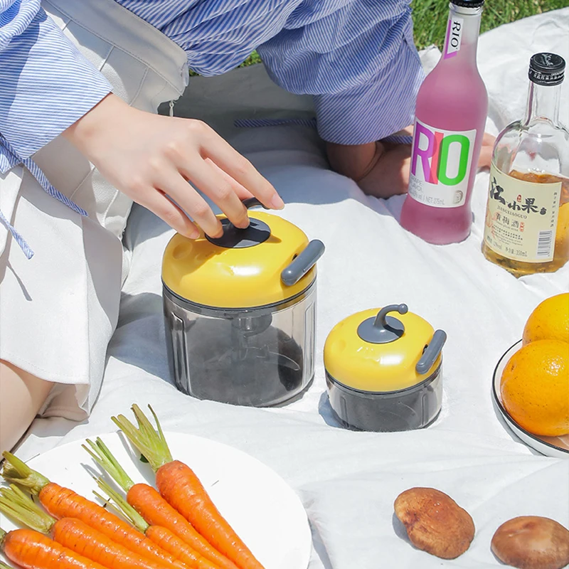 Meat Garlic Crusher Mini Food Crushing Machine Vegetable Grinder Chopper Mincer Hand Press Kitchen Useful Gadget Shredder