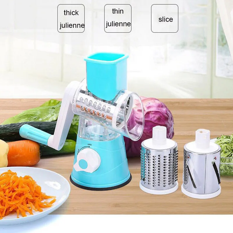 Hand vegetable cutter 3-in-1 Roller potato cutter Wire scraping wire Kitchen slicing grater