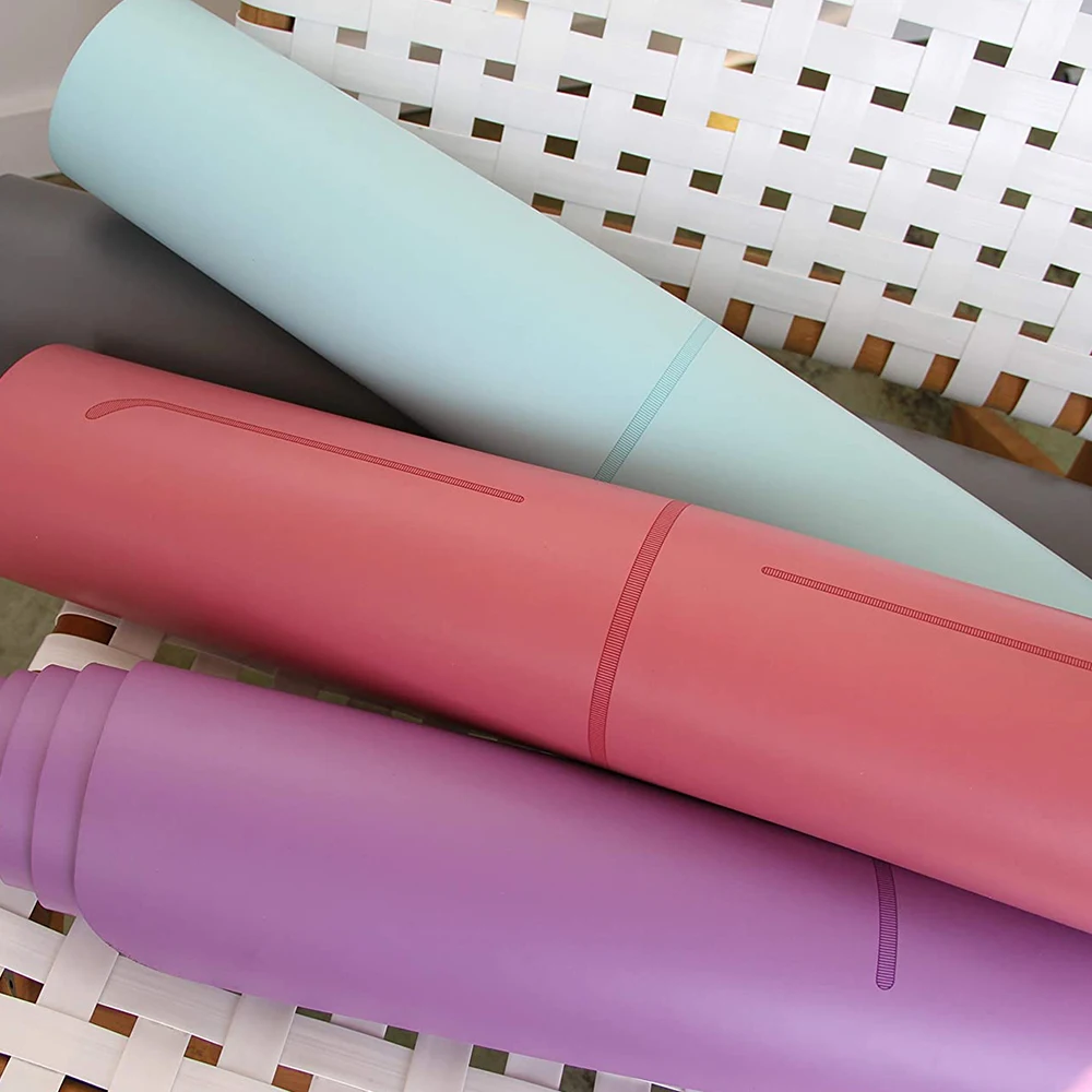 Custom Color High Density Non-Slip Workout Mat, Yoga Pilates Exercises Floor Exercise PU Mat Yoga