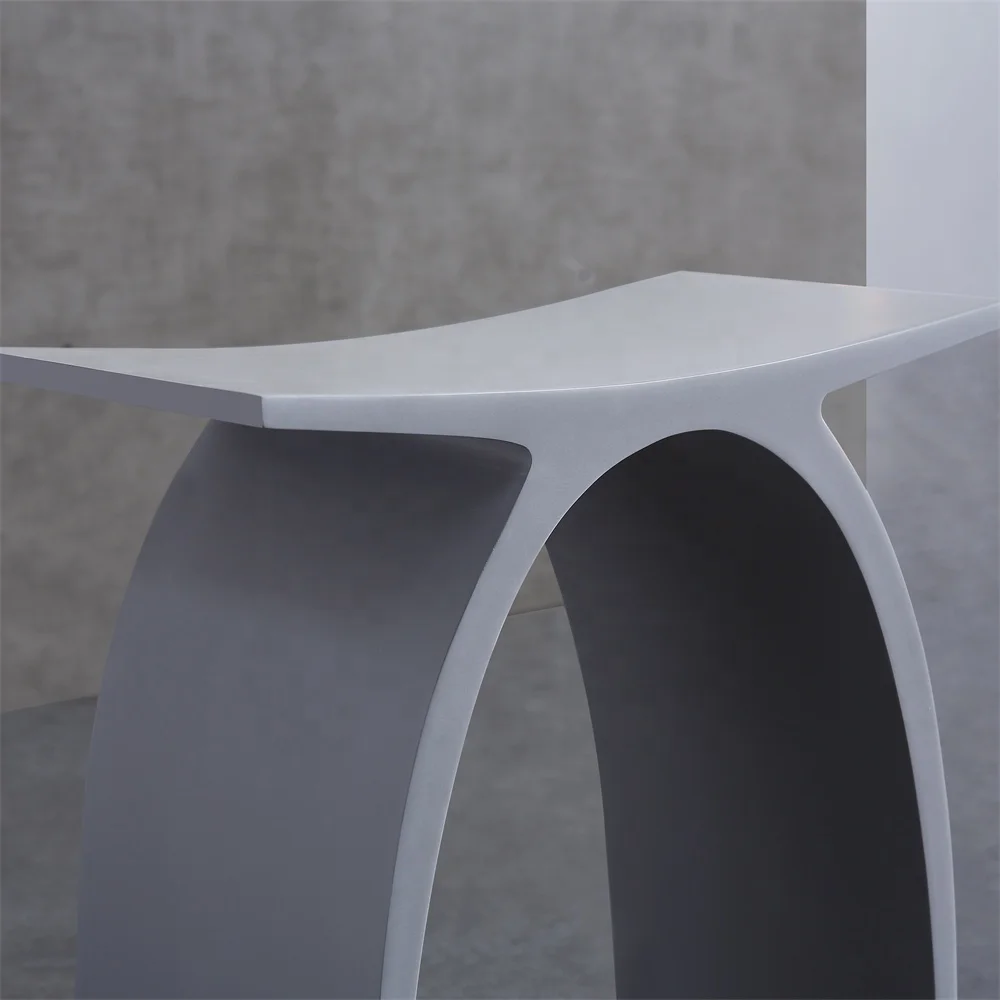 Shower Room Accessory for Bath and Shower Shower Stool Seat Artificial Stone Bathroom Bench