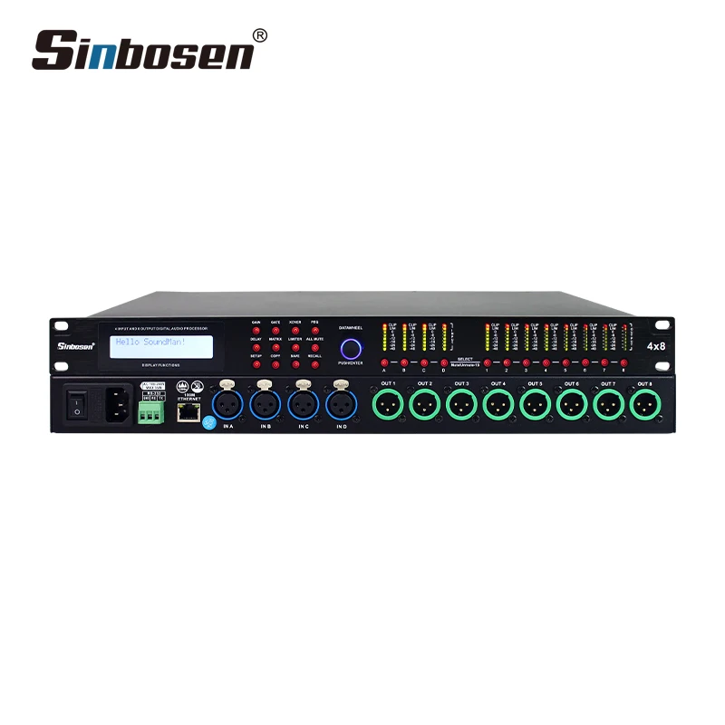 Sinbosen DSP программное обеспечение управления цифровой аудио процессор 4 вход 8 Выход профессиональный