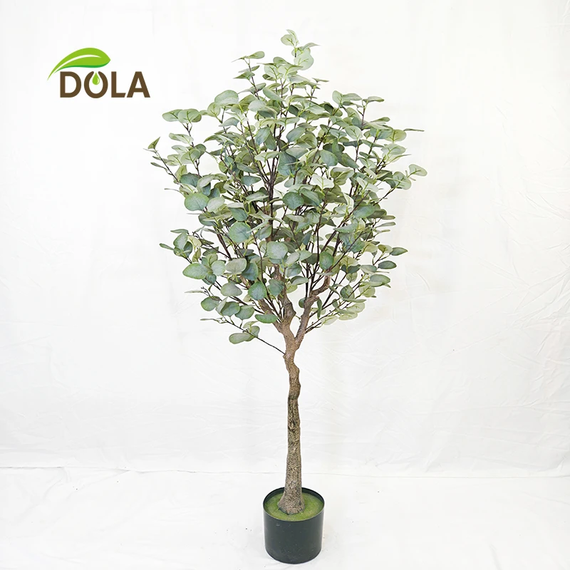 DOLA  Artificial Plant Artificial Money Tree For  Home  Artificial Eucalyptus Tree
