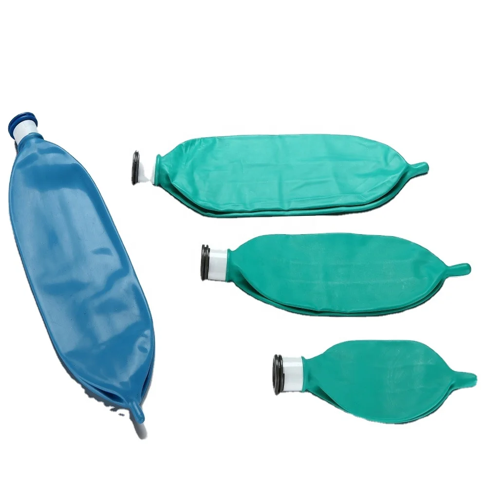 Дыхательный мешок зеленого цвета для анестезии, 0,5 л, 1 л, 2 л, 3 л, без латекса