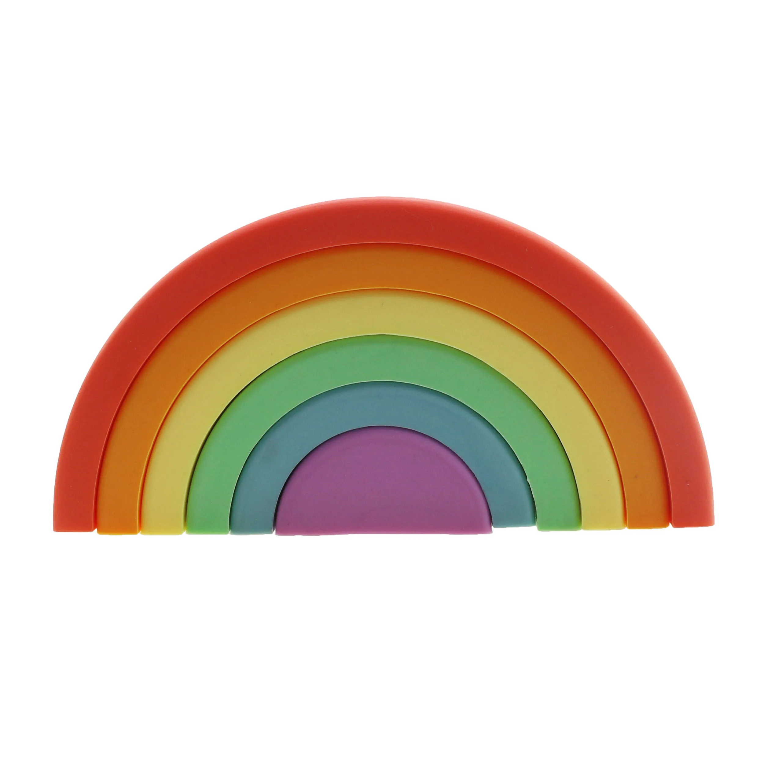 Building Block Stacking Toy Rainbow Geography Silicone Stacker Toy Baby Silicon Teething Stacking Toys