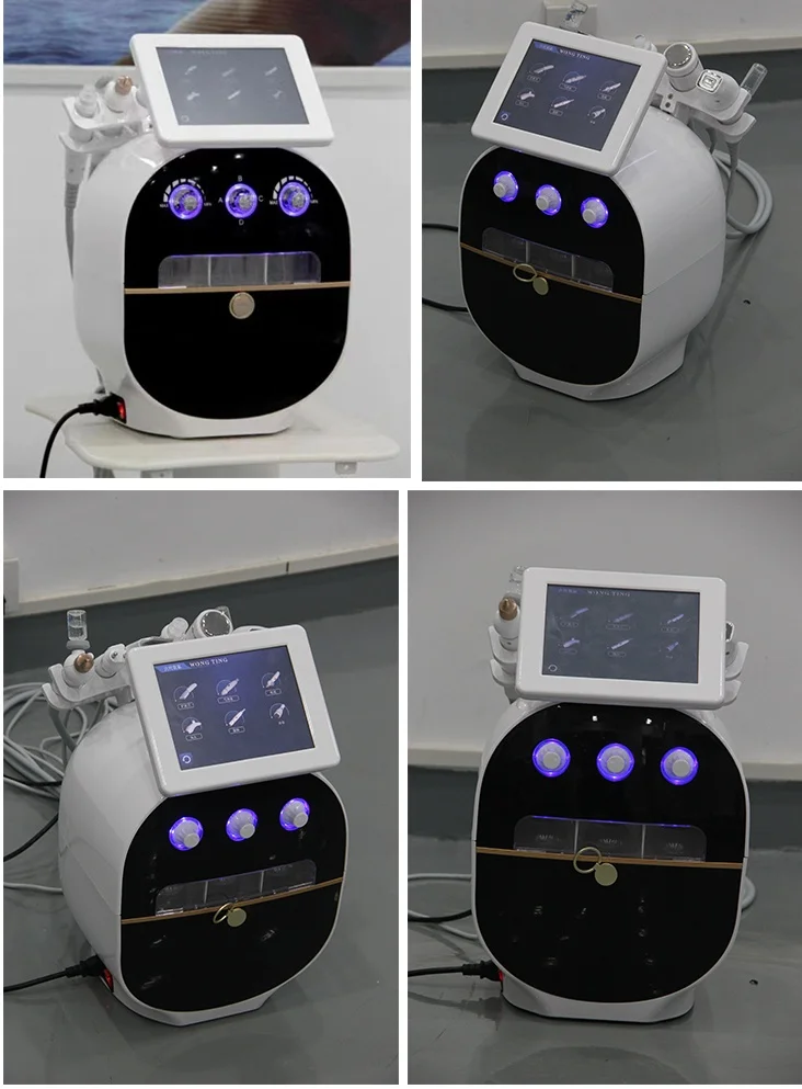 Beauty Equipment Facial Oxygen Machine 6 In 1 Beauty Salon Equipment Face Lifting Skin Cleaning Hydro Dermabrasion Device