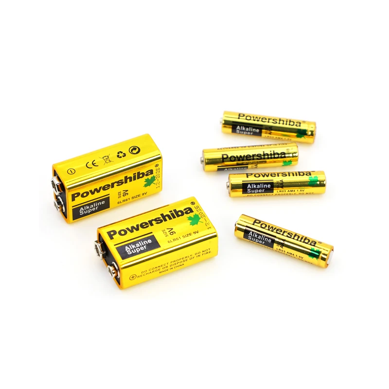 9 Volt 6LR61 Dry Cell Alkaline Battery For Flashlight