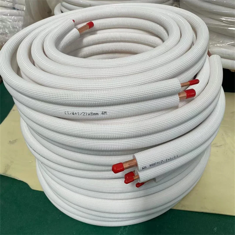 White PE Insulated Copper Pair Coils For Air Conditioning Kit