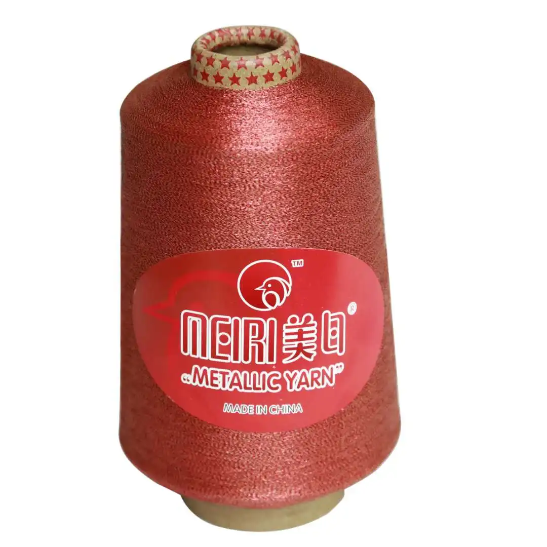 
High-strength China-made gold and silver thread polyester metallic glitter yarn 