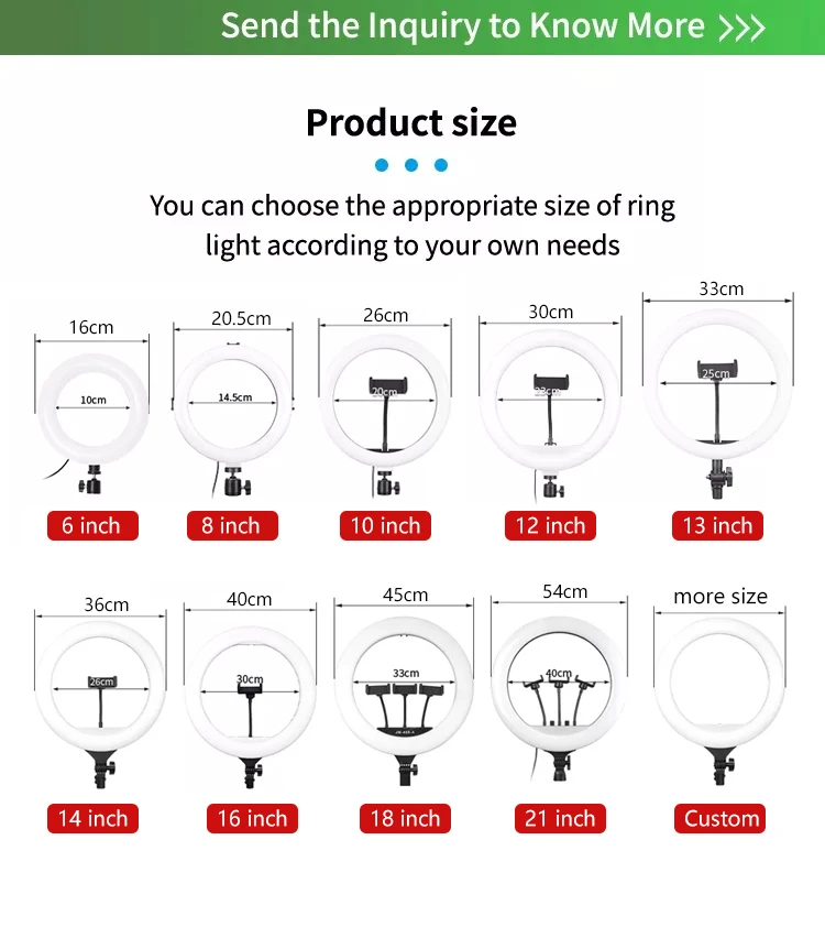 Junnx custom tripod stand 12inch photographic ringlight tiktok living video fill light selfie makeup 10 12 inch led ring light