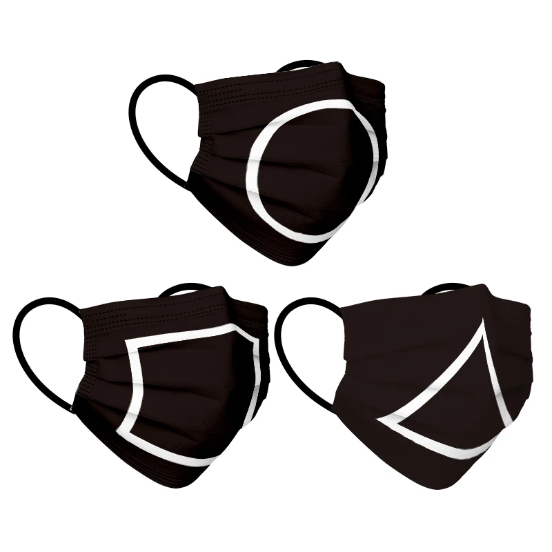 Custom printing fashion disposable  squid game face mask 50 pieces