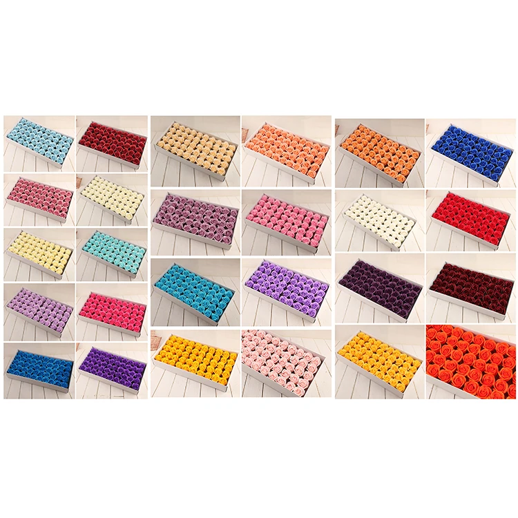 Hot Sale 3 Layers Diy Decor Multiple Colour Big Size Soap Roses