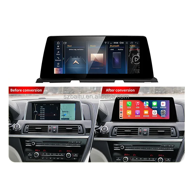 10.25' Android13 For BMW 6 Series F06 F12 CIC/NBT 2010 - 2017 Auto Multimedia Player Carplay Radio GPS Navigation DSP
