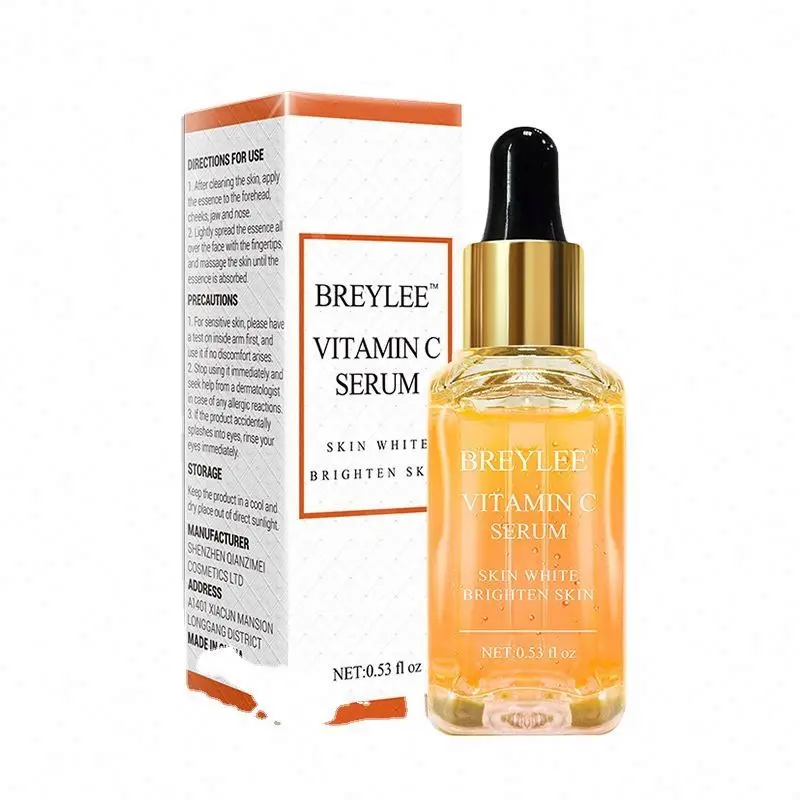 Oem BREYLEE 17ml Vitamin C Serum Skin White Brighten Skin Removes Melanin Face Care Anti Oxidant Whitening Vitamin C Serum Liquid