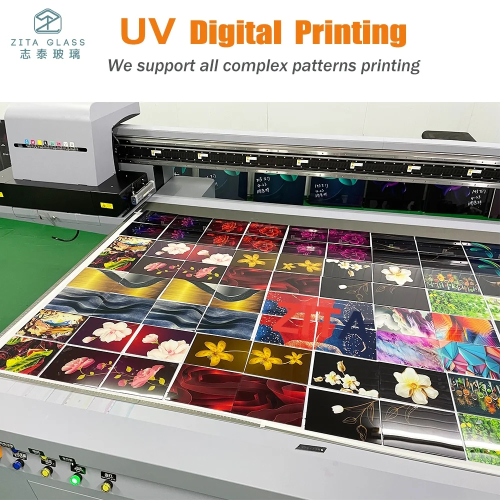 New design and printing technology for glass uv digital print refrigerator digital print accessories glass door panel