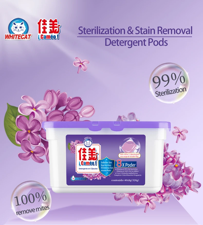 Fast-dissolving laundry pods Laundry Detergent Soap Pacs Portable Laundry Gel Stains Film Bead Ball Capsules