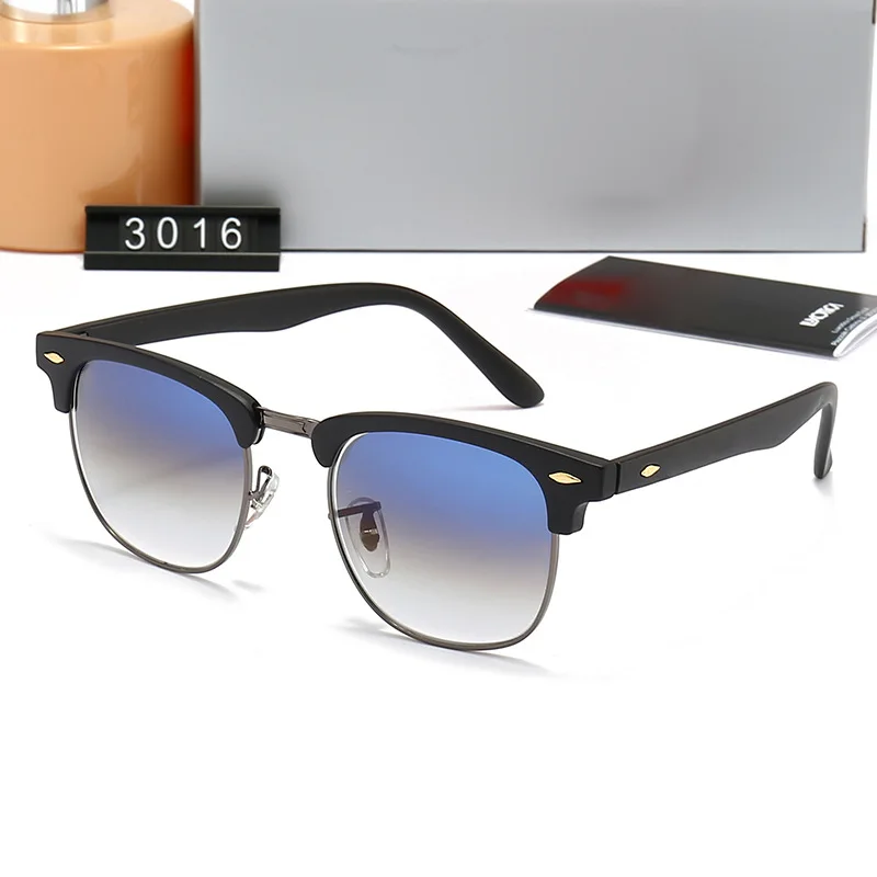 2024 new sunglasses men driving square personality gradient sunglasses seaside holiday advanced sense UV protection