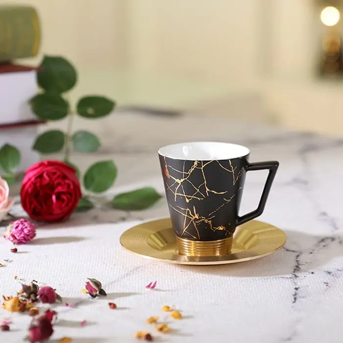 Amber Hot sale factory direct highly cost effective ceramic porcelain ware coffee and tea  cup set with sacuer