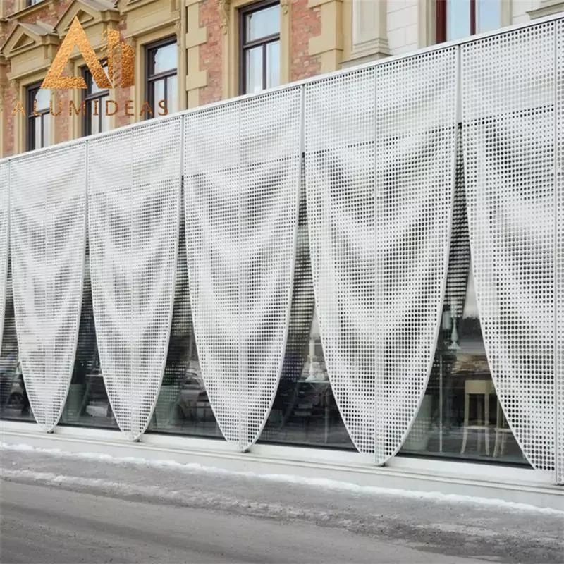Solid Perforated Laser Cut Metal Facade Decorative Carved Aluminum Wall Panel