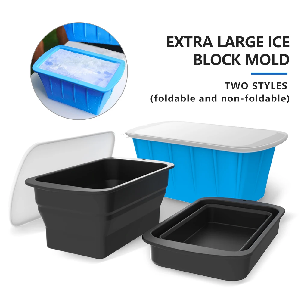 Extra Large Ice Block Mold,1 Pack 6.5lbs Ice Cubes for Cold Plunge or Coolers,Reusable Silicone Ice Mold for Ice Bath Chiller