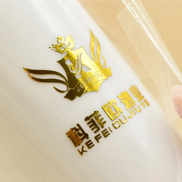 Factory Custom Aluminum Bottle Metal Sticker Adhesive Metal Labels Foil Embossed Sticker