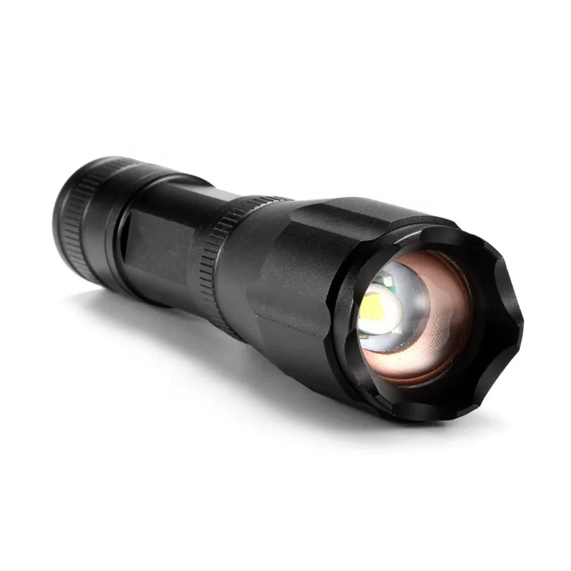 Black K20 LED Flashlights Zoomable Tactical XML T6 Torches for Camping 3800 Lumen Aluminum Alloy Material light