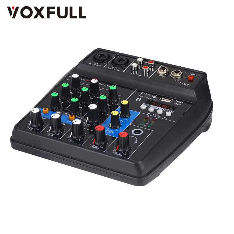 Voxfull MX-04 микшерный пульт воспроизведения и записи Dj партии школьные звук звукомикшер