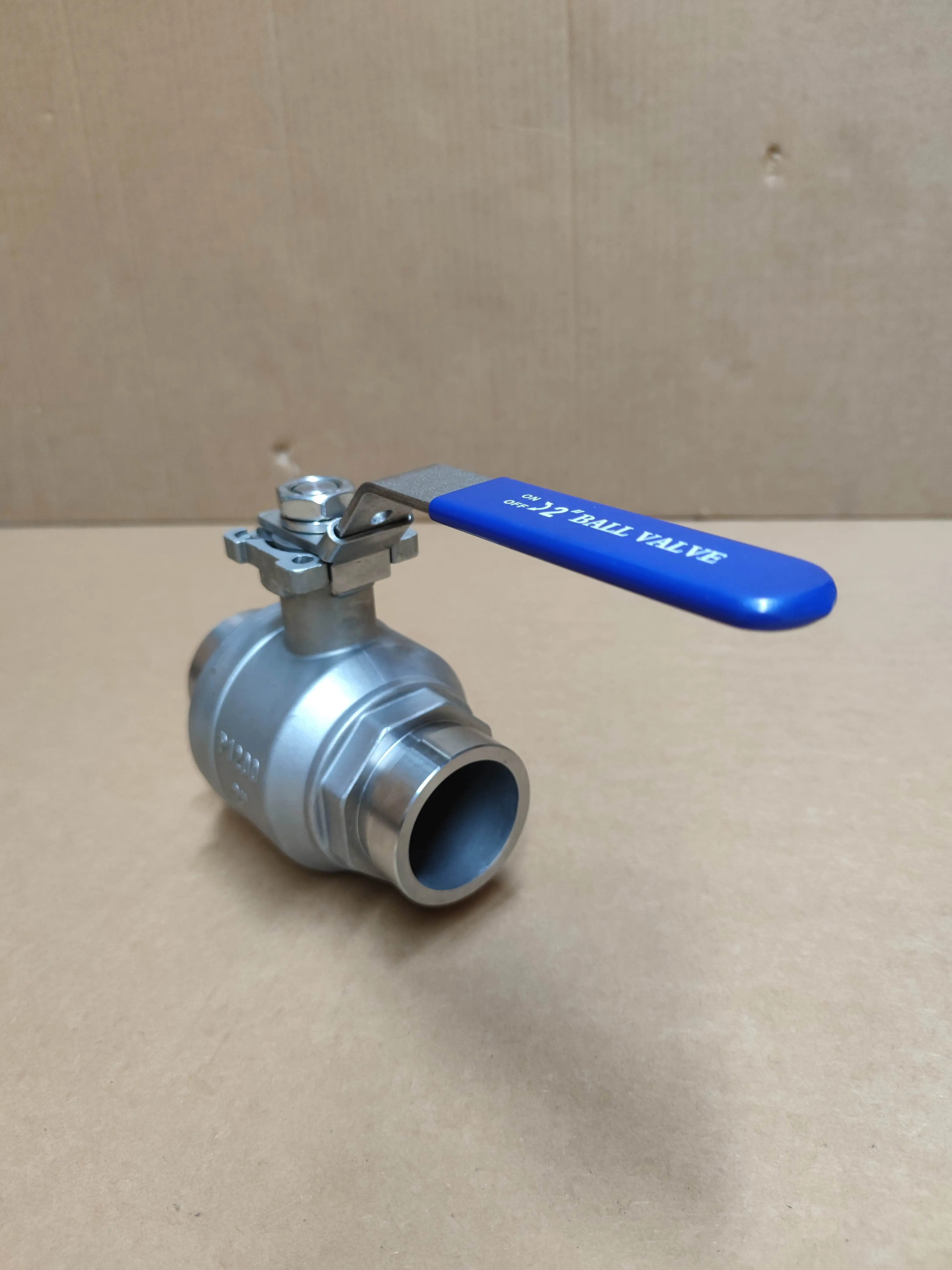 2 Inch Super Duplex 2507 High Pressure P1200 / 1200PSI Ball Valve with Top Mount Plate with Handle with Groove Connect