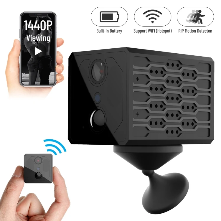 1080P Mini Wifi  Camera 2600 mAh  IP Camera PIR Human Body Detection Alarm IR Night Surveillance Security Wireless Camera