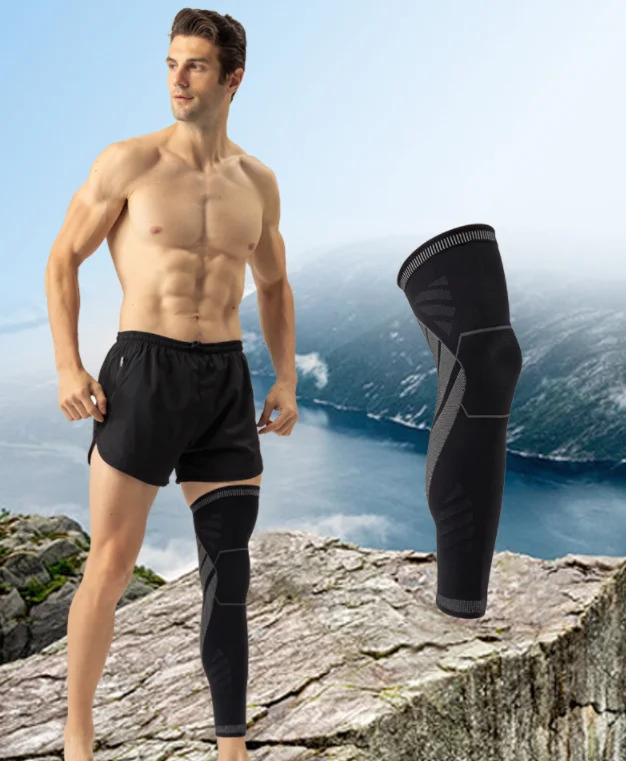 Miket Breathable Training Mountaineering Outdoor Full Leg Knee Calf Compression Sleeve For Running Sports