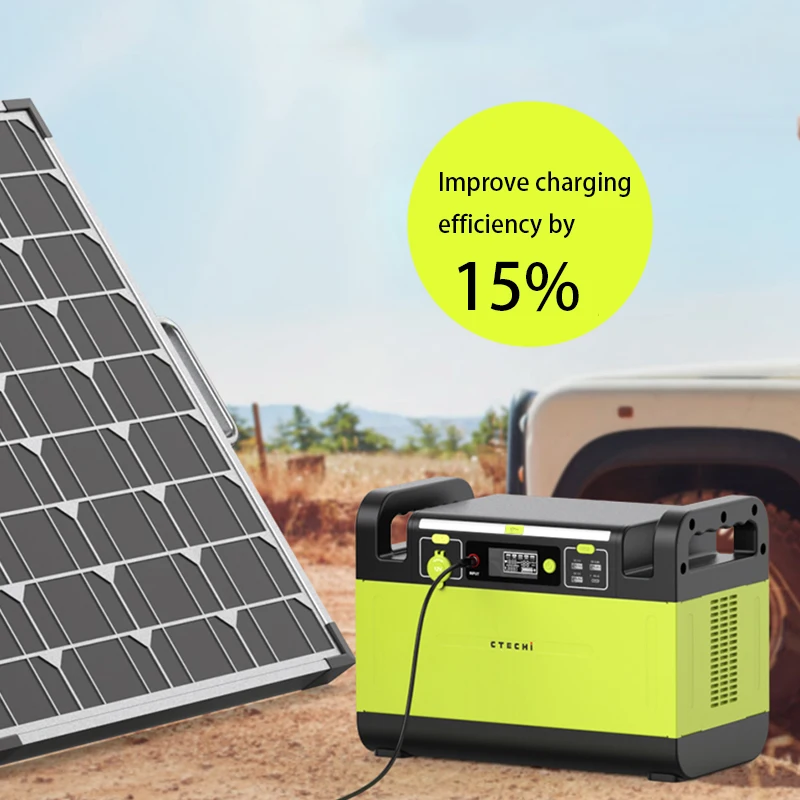 CTECHI 1500W Battery High Capacity Emergency Power Solar Generator Portable Power Station for CPAP Medical Emergency Home