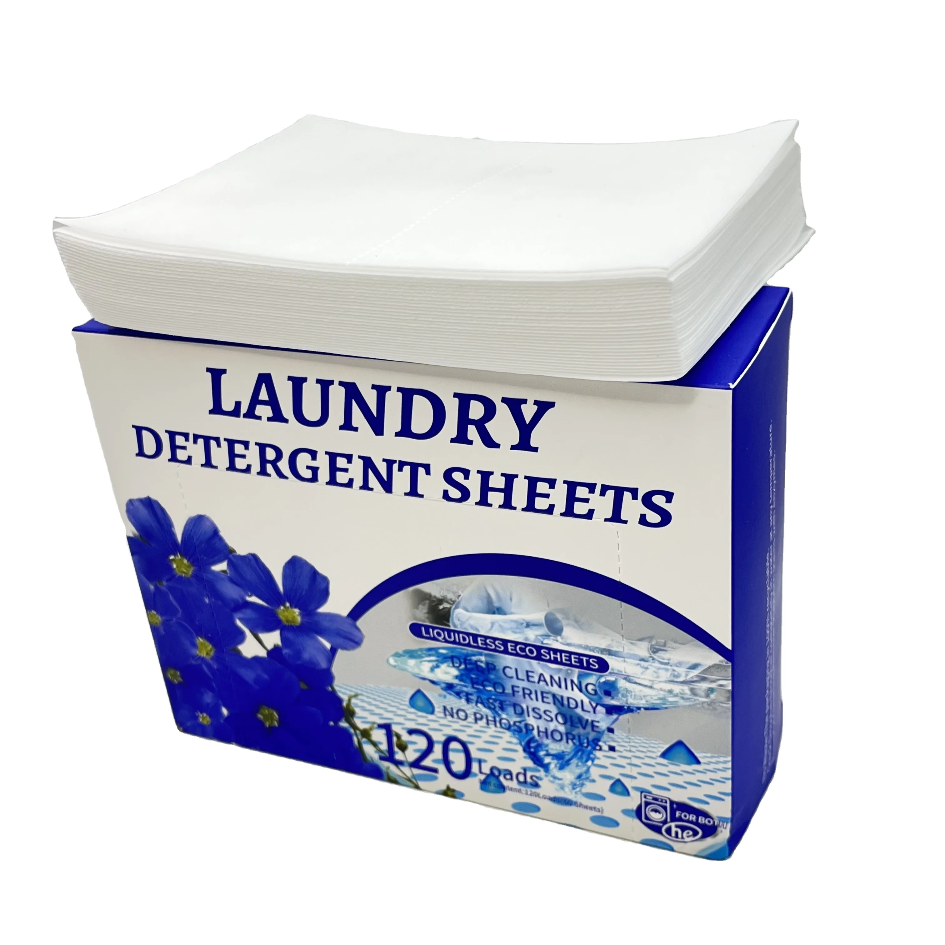 OEM/ODM Private Label Eco Friendly Natural Detergent Sheet Biodegradable Washer Soap Strips Laundry Detergent Sheets