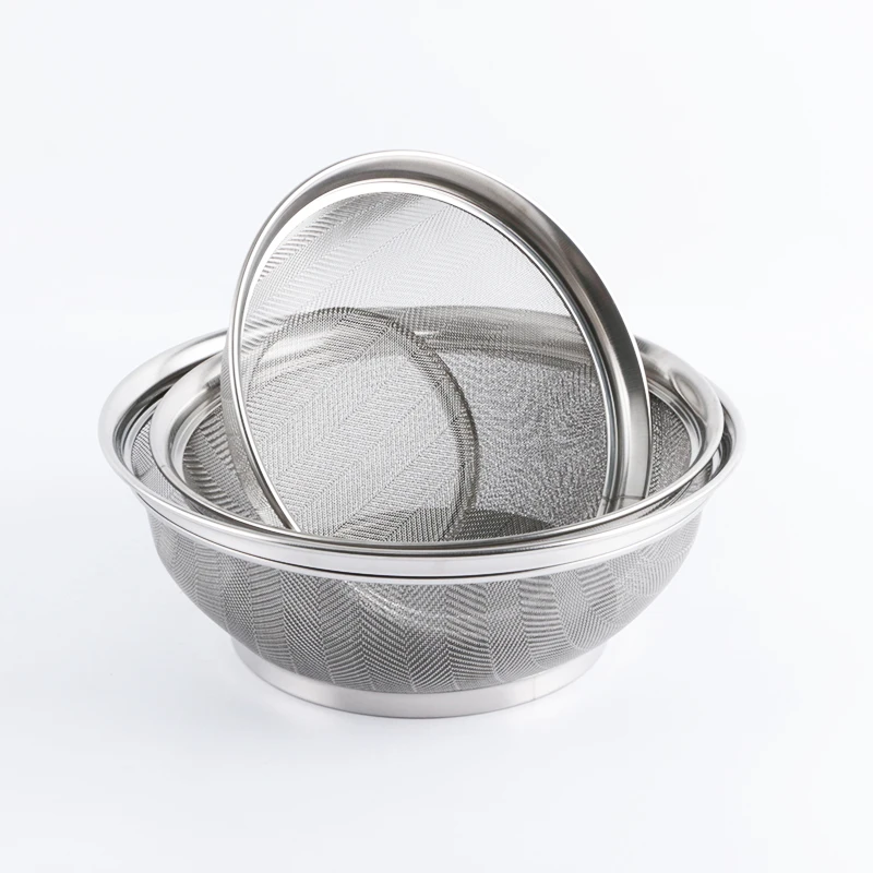 Steel Colanders & Strainers Basket Stainless Colander With Double Handles Rice Fruit Vegetable Colander For Kitchen