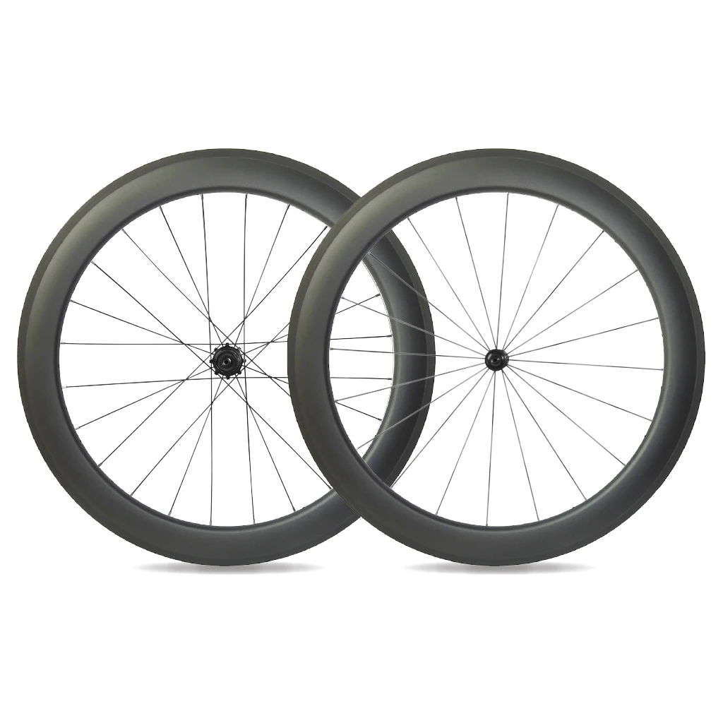 60mm Wheelset 25mm Rim Width Super Light High performance 700c Carbon Fiber Road Bike Tubeless Disc Brake Wheelset