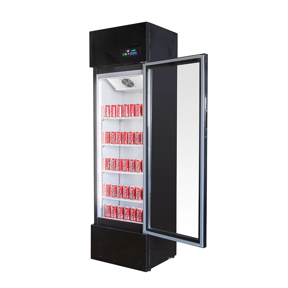 220V good performance display bar drinks freezer juice upright fridge