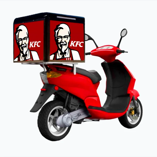 Fiberglass Large Volume Refrigerated Box for Motorbike and Motorcycle Delivery Service 115L Tail